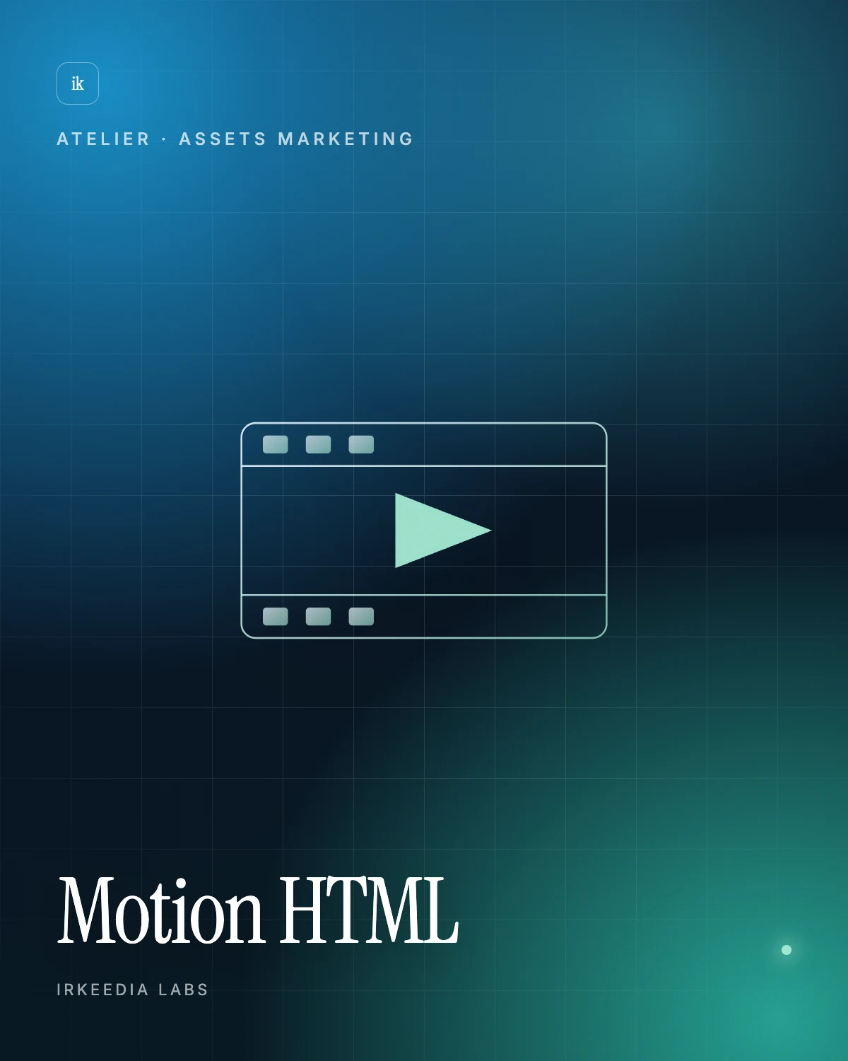 Affiche de l’atelier motion design