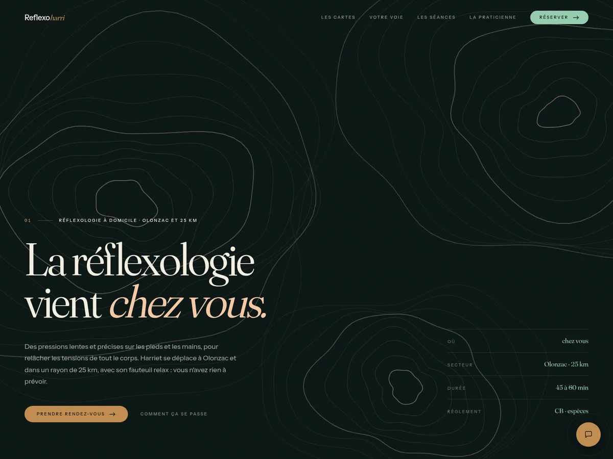 Page d’accueil du site ReflexoHarri