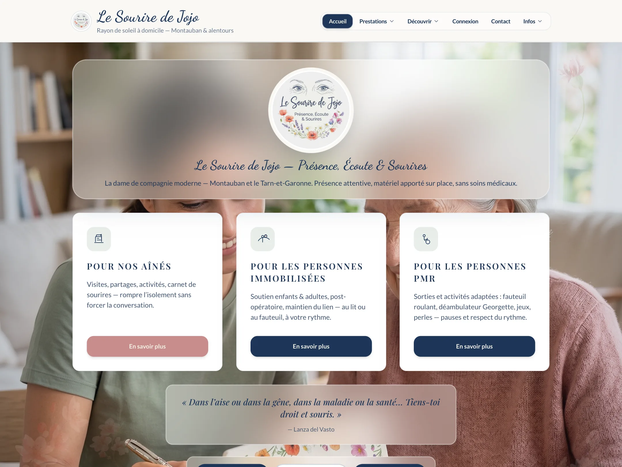 Site Le Sourire de Jojo